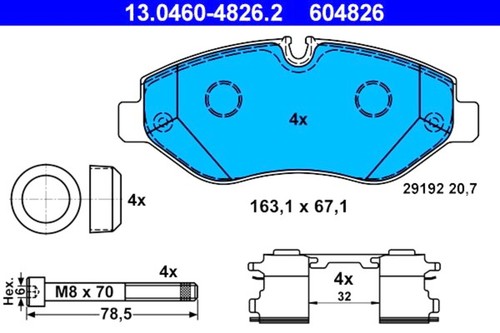 Disc brake pad set ate - brake,