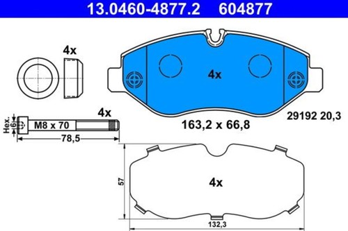 Disc brake pad set ate - pad,
